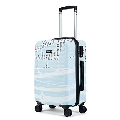 Image of Assembly Hard-Sided Cabin Trolley Bag Small (55 cms) - Polycarbonate Printed Suitcase for Travel with TSA Lock - 20 Inches - Scripted