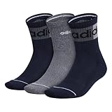 adidas Calcetines altos lineales bloqueados para hombre (3 pares)