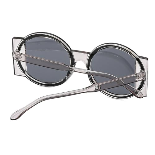 Fashion Oversized Round Sunglasses Women Contrast Color Shades UV400 Retro Unique Men Trending Gradient Sun Glasses3