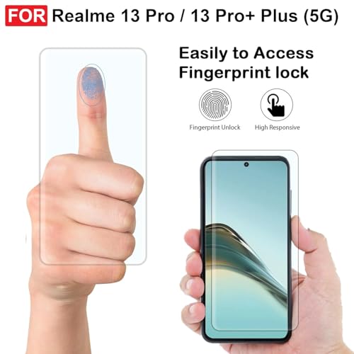 Image of UV Tempered Glass Curved Design for REALME 13 PRO /13 PRO PLUS (5G) Advanced Border Less Full Edge to Edge Screen Protector and Easy Installation Kit