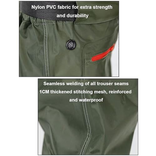 Vadeadores de pesca, calças de pesca com fio até à cintura, botas de pesca respiráveis com vade até