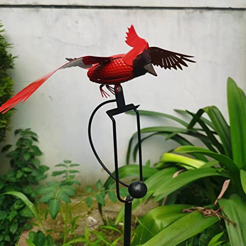 Metal Garden Art Bird Flapping Life-Like Eagle Sculpture Wind Spinner Decorative Flapping Wings Flying Owl Figurine Pinwheels Yard Stake Rocking Wind Spinner For Lawn Pathway #TOP4