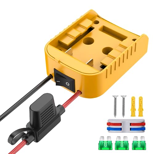for Power Wheel Adapter Compatible with Dewalt 20V Battery Converter Kit with Switch & Fuse & Wire...