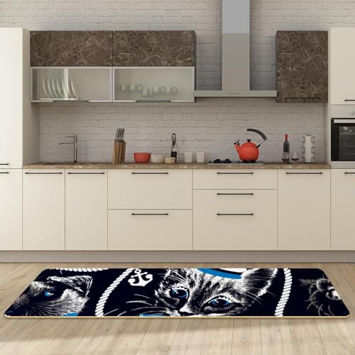 Tapis de cuisine absorbant lot de 2 lavables avec envers de sol antidérapant