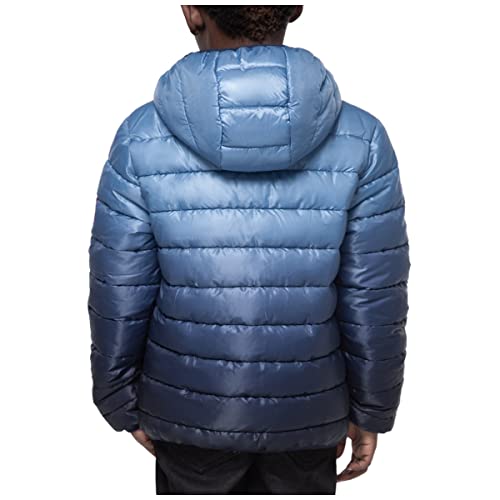 Image of Rokka&Rolla Boys' Reversible Lightweight Water-Resistant Puffer Jacket | Lightweight Breathable Reversible Puffer Makes A Hooded Winter Coat For Boys To Wear During Cold Weather Activity