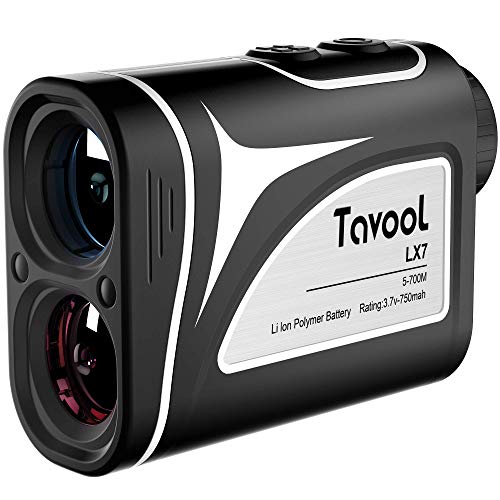 Golf Rangefinder with Slope - 6X Laser Golf Range Finder for Golf with Slope 700 Yards Golf Distance Range Finder Flag-Lock Vibration Function, Rechargeable Range Finder for Golfers Hunting Camping