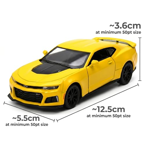 Image of Wizplex Kinsmart Chevrolet Camaro ZL1 1:36 Scale Officially Licensed Die-Cast Metal Car Model - Pull-Back Action Openable Doors Collectible Toy for Kids & Collectors