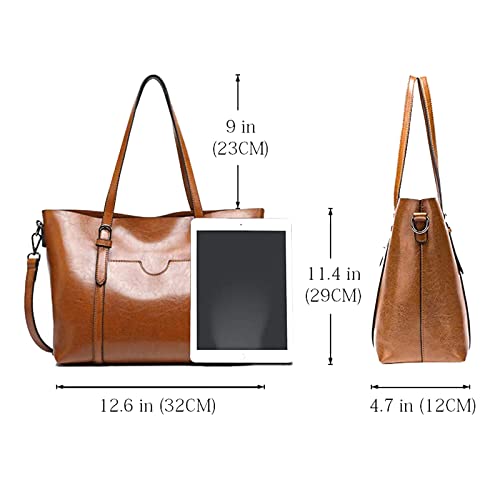 Womens-Handbags-Soft-Leather-Large-Capacity-Retro-Vintage-Top-Handle-Casual-Pocket-Tote-Shoulder-Cross-Body-Bags-Brown