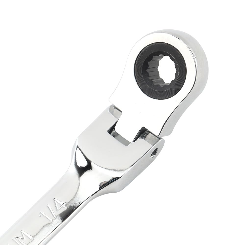 Telescopic Ratchet Calowy klucz grzechotkowy Zestaw kluczy Klucz z elastyczną główką, chromowany, 72 zęby, rolką do przenoszenia mały klucz dynamometryczny