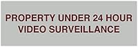 Vista 16 de Signs ByLITA Basic Property - Señal de video bajo vigilancia de 24 horas (plata cepillada) - Mediano