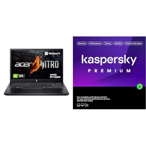 acer Nitro V 15, AMD Ryzen 5 6600H Hexa-core Processor,NVIDIA GeForce RTX 4050-6GB GDDR6,16 GB, 512 GB, Full HD IPS + Kaspersky Premium 1 Device 1...