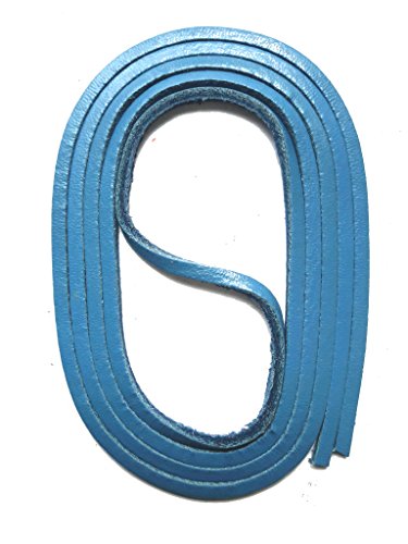 SNORS LEDERSENKEL TÜRKIS BLAU 120cm, 3mm - Schnürsenkel aus echtem Leder - Rindsleder - TOP Qualität 100% MADE IN GERMANY - toller natürlicher Look - Lederriemen, Docksider, Lederband, Lederwaren Cover