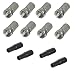 Produktbild 8 x F-Stecker für 7mm Koax Kabel + 4 Isolierkappen ideal für Quad und Quattro LNB Montage