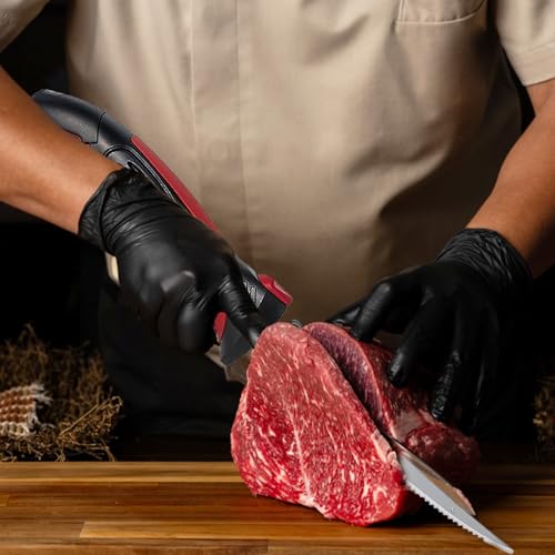 image for Pratuor Cordless Electric Fillet Knife - 5 Ti-Nitride Coated Non-Stick