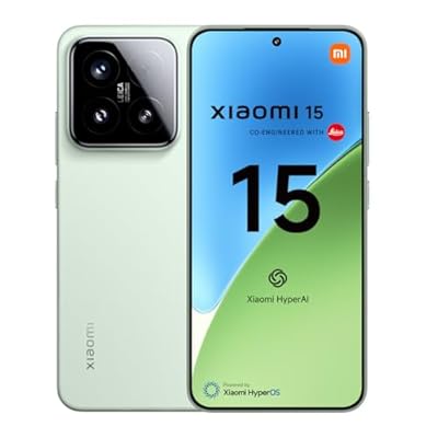 Xiaomi 15 - Smartphone de 12+512GB Lente óptica Leica Summilux Snapdragon 8 Elite Pantalla AMOLED CrystalRes de 6 36" de 120 Hz HyperCharge de 90W Cargador no Incluido Verde Versión ES