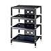 VTI BLG Series 4 Shelf Audio Rack-Gold/Black/Clear - Gold/Black/Clear