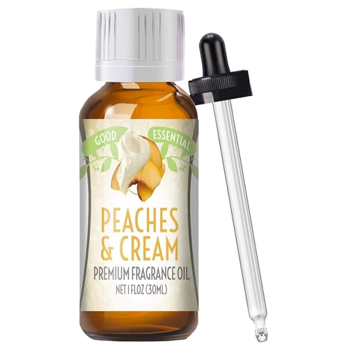 Image of Good Essential Professional Peaches & Cream Fragrance Oil 30ml (1 fl oz) for Diffusers, Lotions, Perfume, Soap Making & Candle Crafting