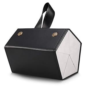 LEXSO 5-Slot Travel Sunglasses Organizer Collector – PU Eyeglasses Storage Case Box -Multiple Hanging Eyewear Holder Display