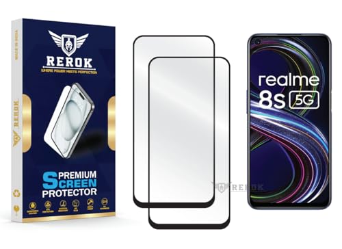 Image of Gorilla Tempered Glass Screen Protector Compatible with Realme 8s [Pack of 2] | Edge-to-Edge, Bubble-Free, Case Friendly, Easy Installation Kit