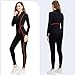 TERODACO Thermounterwäsche Damen Set Extra Warm Half Zip Skiunterwäsche Damen Innenfleece UPF50+ Thermo Oberteil und Leggings Ski Gym Sport Funktionsunterwäsche,Weich 2513 2324 Schwarz Rot M