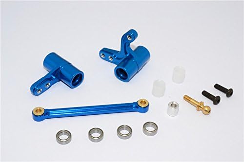 GPM HPI Bullet 3.0 Nitro Upgrade Parts Aluminum Steering Assembly With Bearings - 3Pcs Set Blue