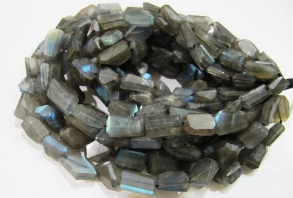 Perles de labradorite bleue en vrac pierre naturelle pour création de collier et bracelet DIY
