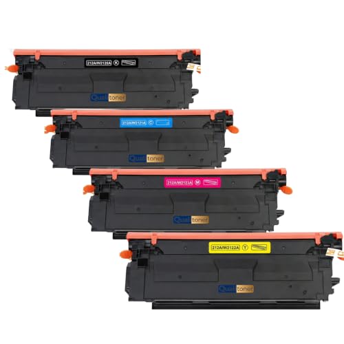 Toner W2120A 212A avec Puce Haute Densité Noir et Couleur pour HP Color LaserJet Enterprise M555