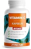 Vitamin C Kapseln 365x - 1000 mg Vitamin C gepuffert pro Tagesportion (2 Kapseln) - hochwertiges Calcium-Ascorbat - zur täglichen Einnahme - laborgeprüft mit Zertifikat - 100% vegan