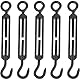iplusmile 5stücke Edelstahl Spannschloss Haken Und Öse Verstellbarer Seilspanner Für Sonnensegel Und Kabelbefestigung Schwarz Beschichtet Langlebig Und Vielseitig Einsetzbar