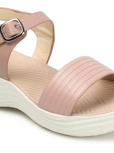 Image of Carlton London women's Lightweight Comfort Wedge Ankle Strap Sandals