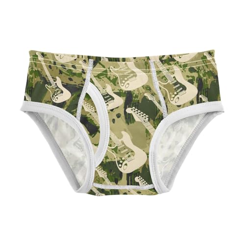 Boys' Underwear Cotton Little Boys Guitars Camouflage Briefs Soft Toddler Underwear 2T-8Y