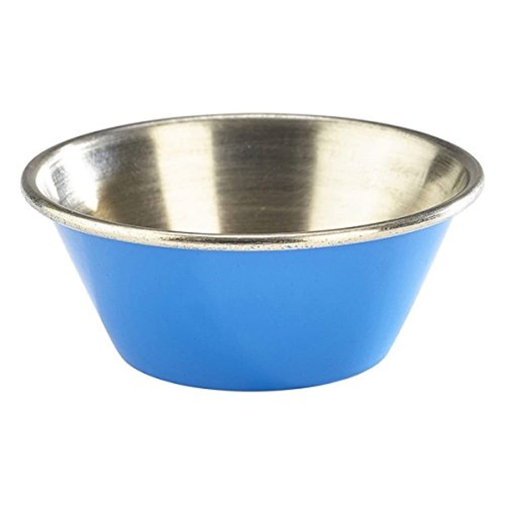 Genware NEV-RAMST115BL Stainless Steel Ramekin, 1.5 oz., Blue