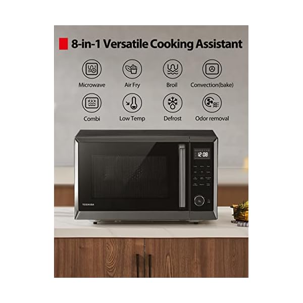 TOSHIBA Air Fryer Combo 8in1 Countertop Microwave Oven, Convection