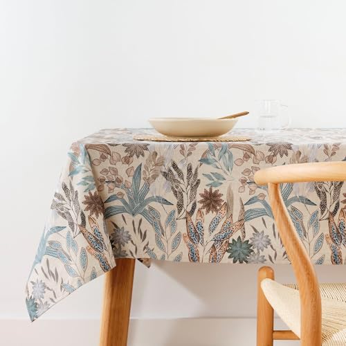 Nappe 155x155 cm en coton bio Belum multicolore lavable