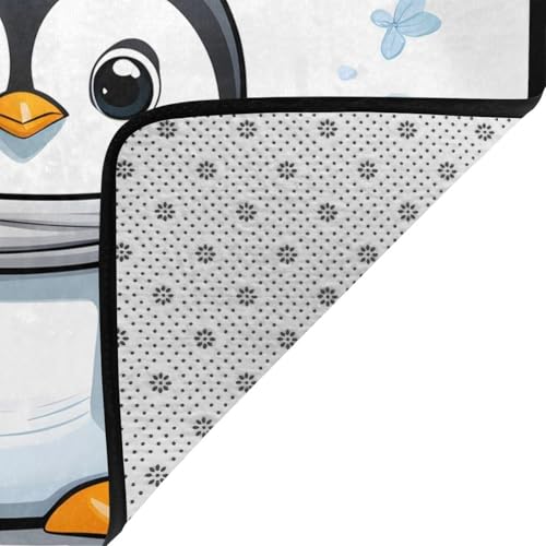 Tapis de sol pingouin doux grand format contre le sol froid 203x147 cm - 6