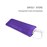EIOKIT-Silicone-Heat-Resistant-Travel-Mat-Pouch-for-Hair-StraightenerCrimping-IronHair-Curling-IronHair-Curling-WandFlat-IronHair-Waving-Iron-and-Hair-Styling-Tools-2-Pack-PurpleHot-Pink