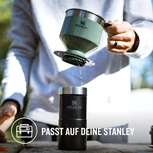 Stanley 1913 Perfect Brew Pour Over Kaffeebereiter - Ergibt 1-6 Tassen - Kaffeefilter Wiederverwendbar Edelstahl - Filterkaffee - BPA-Frei - Leicht Zu Reinigen & Abnehmbarer Filter - Schwarz