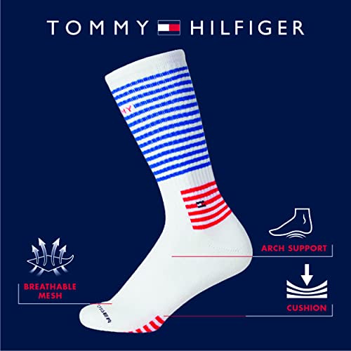 Tommy Hilfiger Mens Crew Socks - 5 Pack Performance Stretch Cushion Crew Sock - Athletic Socks for Men (Shoe Size: 7-12)3