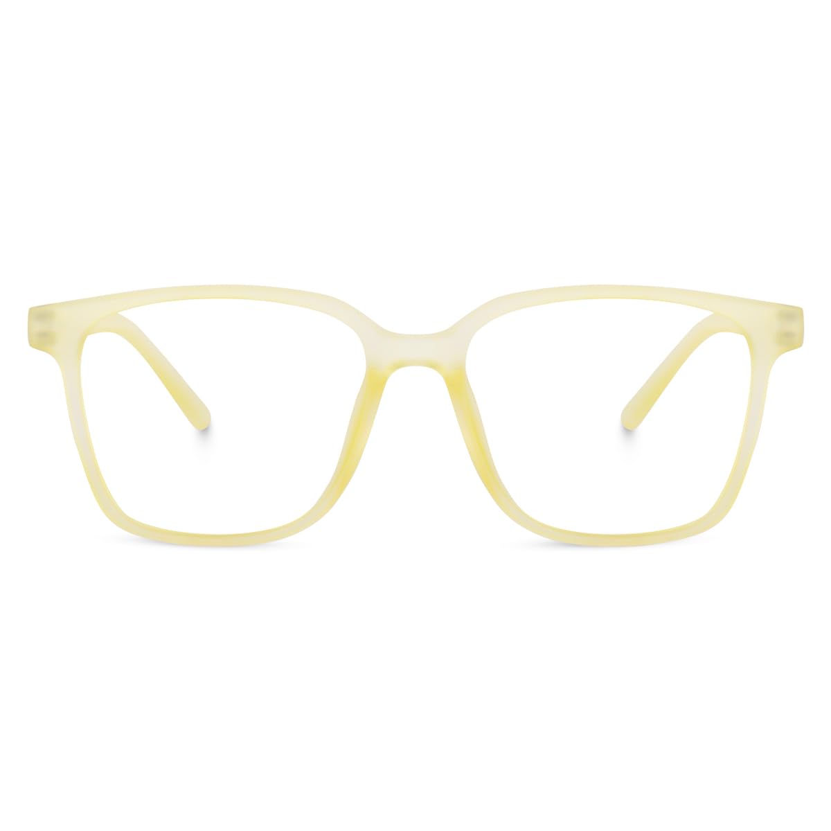 Dervin Clear Lens Square Sunglasses Spectacle Frames for Men and Women (Yellow) - Image 2 thumbnail