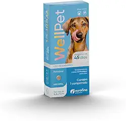 WELLPET - Comprimido Antipulgas e Carrapatos - Cães 4,6 a 10Kg - Ourofino