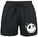 Pesadilla Antes De Navidad Jack Hombre Pijama Negro M, 100% algodón,