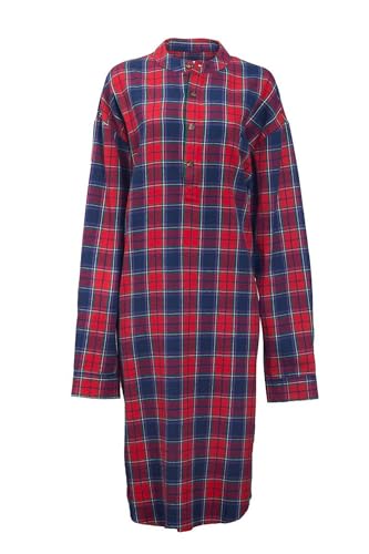 Ireland Men's Genuine Irish Cotton Flannel Nightshirt (Large, Eskra Maroon)