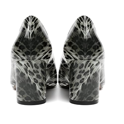 MOVINSTEPS Womens Slip On Dating Peep Toe Dress Patent Block Mid Heel Pumps Shoes 2.5 Inch4