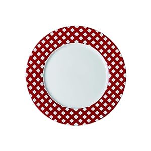 Pfaltzgraff kenna red 16 piece porcelain dinnerware set service for 4  urban country home decor