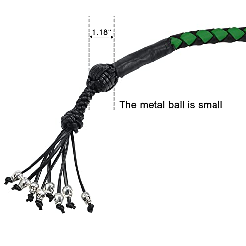 Dream Apparel Chicote de motociclista de couro genuíno para guidão, chicote de motocicleta com franj