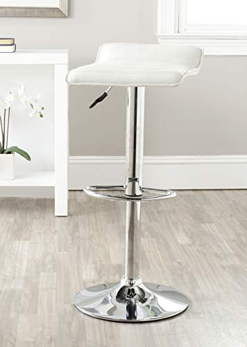 Safavieh Home Collection Kemonti Blanco Butaco Ajustable Giratorio con Elevación a Gas 22.4-30.9 pulgadas miniatura 2
