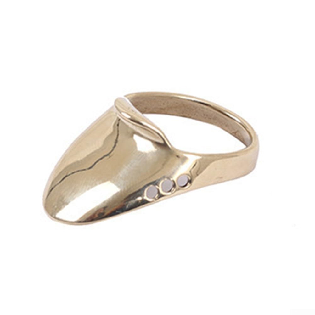 Gdfnmogo Anello per pollice classico in ottone per la caccia con arco, realizzato in materiale, stile mongolo, per protezione dell'arco tradizionale (20#)