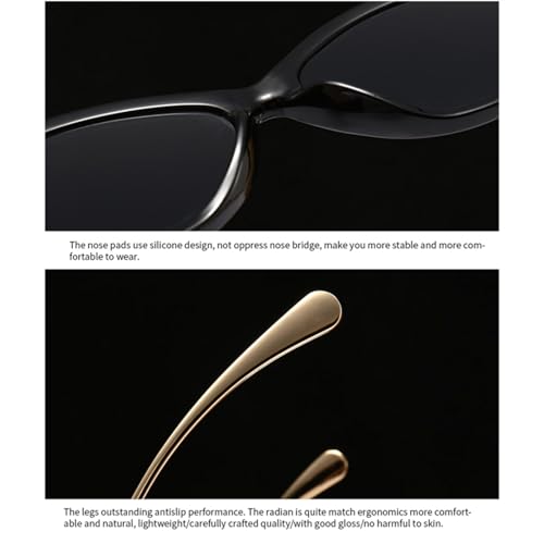 Small Oval Glasses Polarized Men for Women Vintage Half Metal3