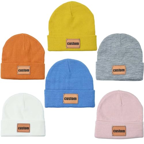 Custom Name Baby Beanie Hat, Personalized Beanies Winter Knit Hat Gifts for Kids Toddler Adults