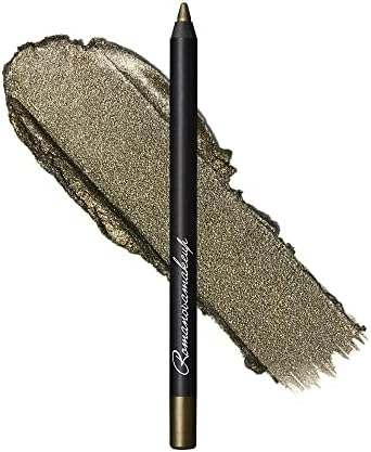 Romanovamakeup Sexy Smoky Eye Pencil - GOLDEN APPLE. Professional Eye Liner GOLDEN AND OLIVE SHADE Easy to Wear, Long-Lasting Formula, NUDE Look with Eye-Makeup Pencil Sexy Smokey Eyes in a Flash!